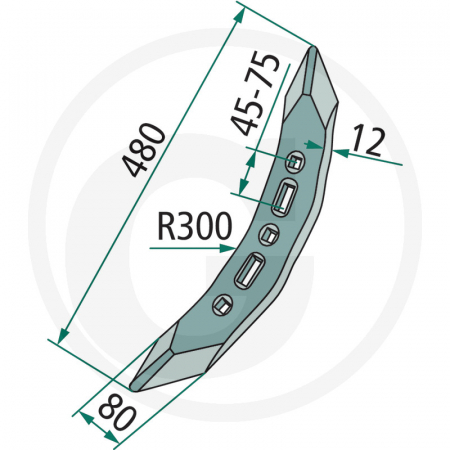 Varf brazdar cultivator Kuhn / Huard 101.015067 101.015067 662178   [1]