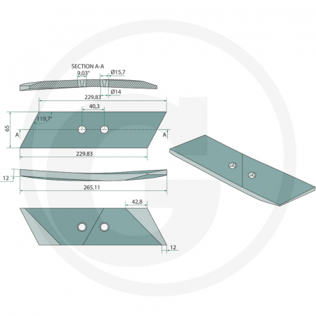 Varf reversibil 56034 063090 063090B KK063090B 063090R KK063090R 063090 KK063090   [1]
