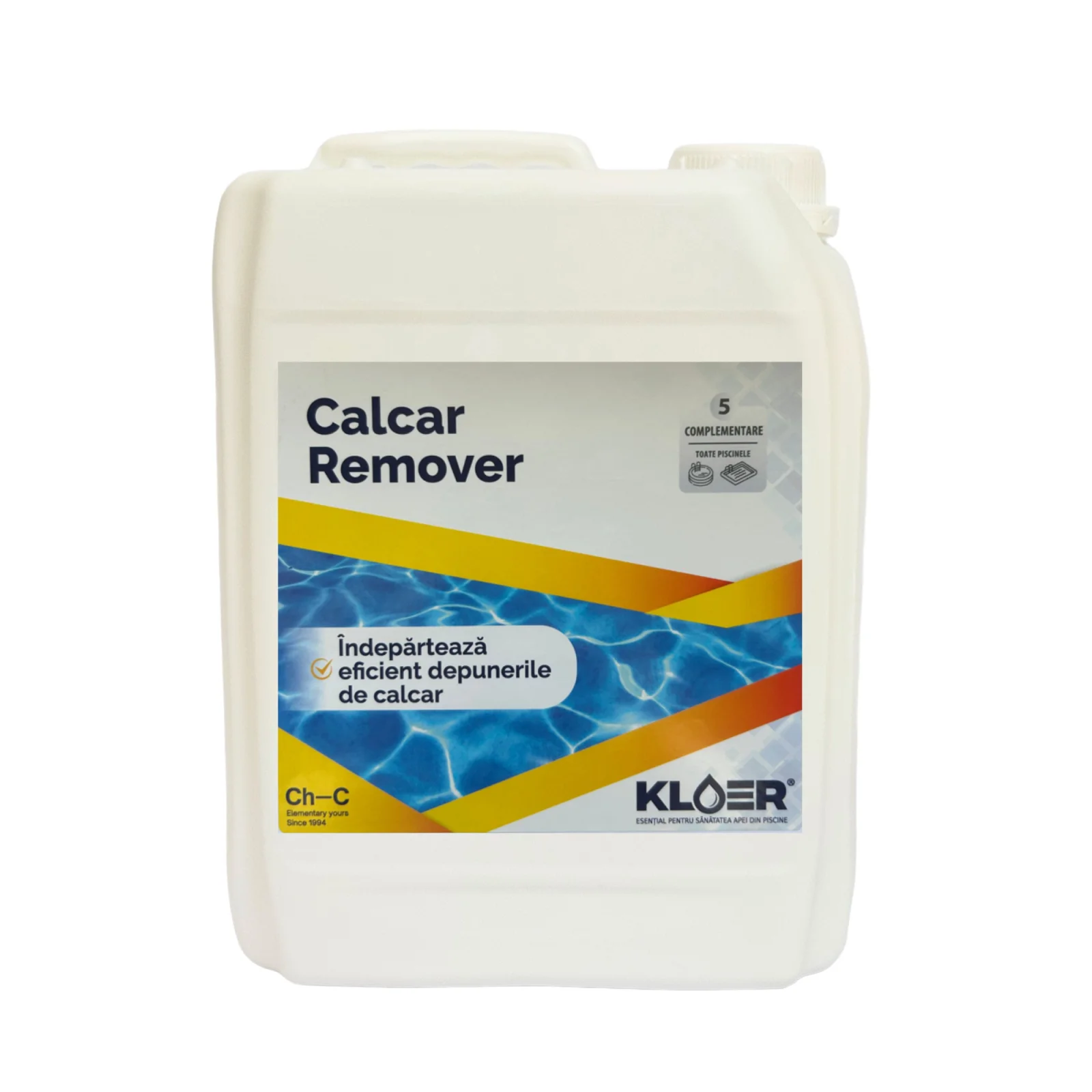 Calcar remover Lichid detartrant piscina, Kloer, 5 L, pentru apa dura [1]