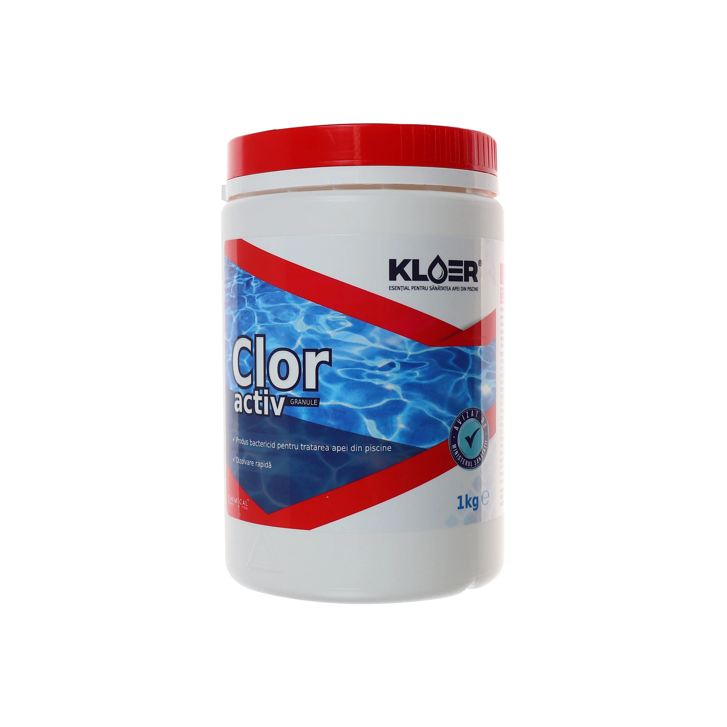 Clor rapid soc activ granule Kloer, pentru dezinfectia apei din piscina, 1 kg [1]