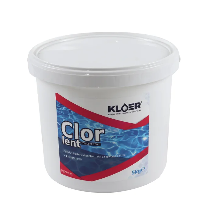 Clor lent TCCA 90 tablete maxi 200 grame Kloer, Skoon Water, pentru apa piscina, 5 kg [1]