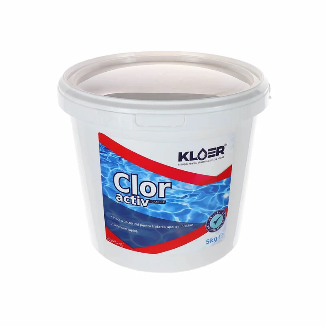 Clor rapid soc activ Kloer, Skoon Water, forma de granule, pentru dezinfectia apei de piscine, cu actiune bactericida, 5 kg [1]
