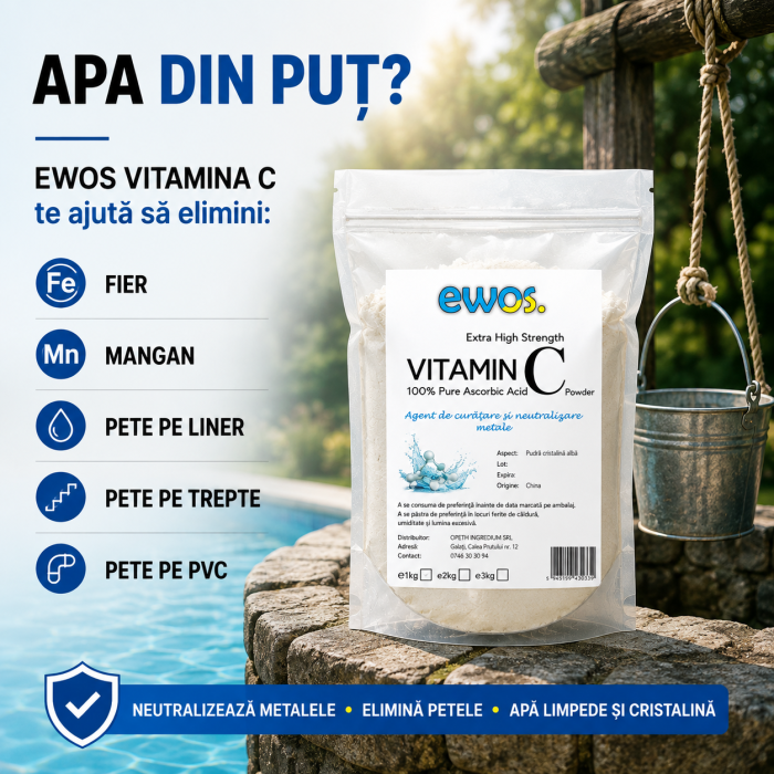 CRYSTAL CLEAR SHOT, EWOS VITAMINA C++ (300g)/  ACID ASCORBIC MONODOZA [4]
