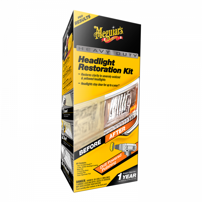 Kit polish faruri Meguiar's, necesar masina polish, Heavy Duty Headlight Restoration [1]