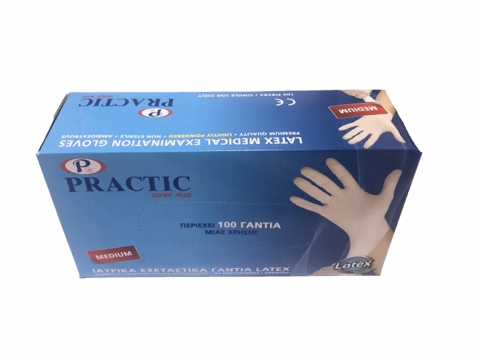 Manusi din Latex usor pudrate (albe) [1]