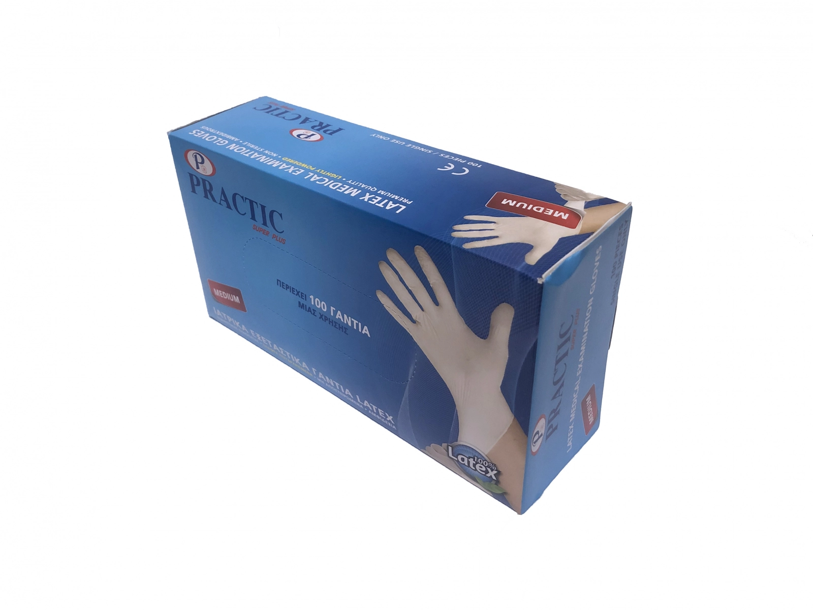 Manusi din Latex usor pudrate (albe) [2]