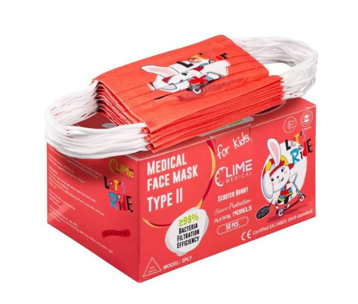 Masti Copii Medicale Tip II 3 straturi Scooter Bunny Cutie 50 buc [4]