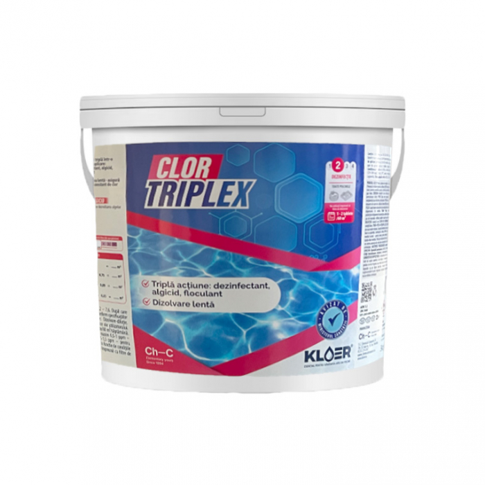 Tablete multifunctionale tratare piscina Triplex, 5kg, Kloer, Skoon Water, clor complet 3 actiuni, dezinfectant, algicid, floculant [1]