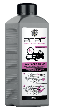 INTERIOR AUTO - Soluție de Curățat și Lustruit Bordul, Plastic sau Vinil, Efect Lucios și Aromă Bubble Gum, EWOS Polyrole Shine