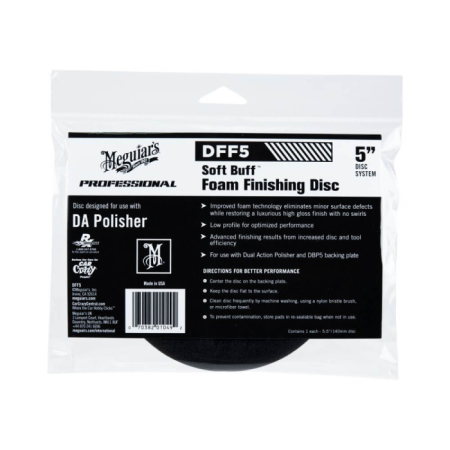 Argila decontaminare - ADBL Burete Polish Finish Orbitala Meguiar's Soft Buff Da Foam Finishing Disc Negru 127Mm