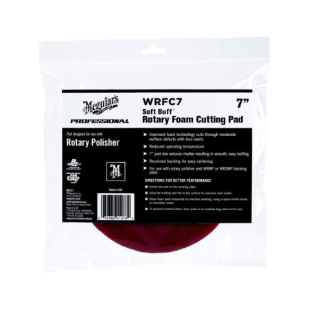 Paste Polish - Burete Polish Abraziv Rotativa Meguiar's Soft Buff Rotary Foam Cutting Pad Grena 178Mm