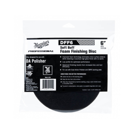 Bureti, Talere - Burete Polish Finish Orbitala Meguiar's Soft Buff Da Foam Finishing Disc Negru 152Mm