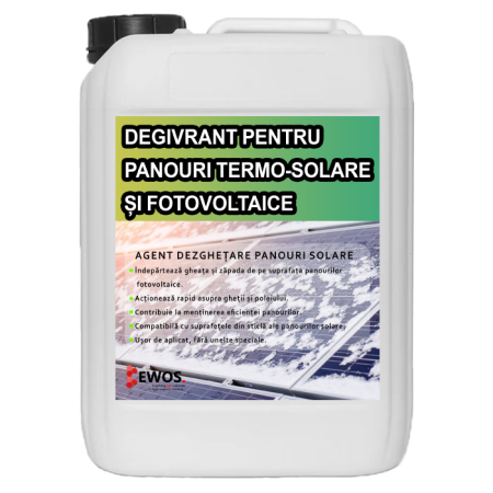 Echipamente de Protectie - Degivrant Panouri Solare si Fotovoltaice, Solutie Dezghetare Panouri Solare si Tuburi Vidate, EWOS, 5L