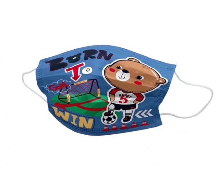 Masti - Masti Copii Medicale Tip II 3 straturi Football Bear Cutie 50 buc