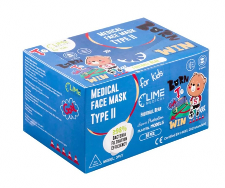 Masti Copii Medicale Tip II 3 straturi Football Bear Cutie 50 buc [2]