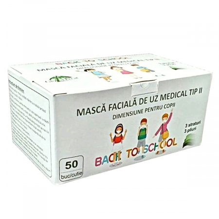 Echipamente de Protectie - Masti copii unica folosinta 3str/3 ply diferite modele BFE> 90% 50BUC/CUTIE