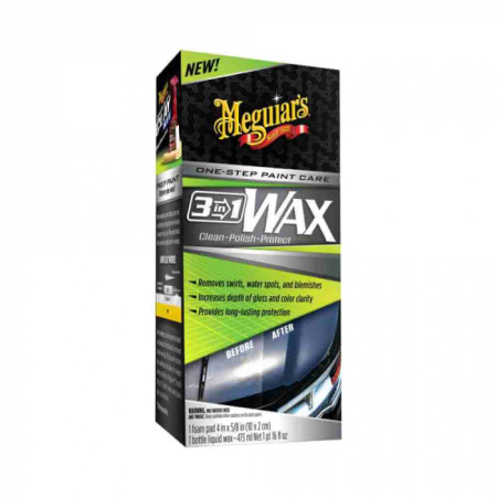 Spălare - Meguiar's 3 In 1 Wax Kit Ceara Curatare Lustruire Si Protectie 473 Ml 1302 4044