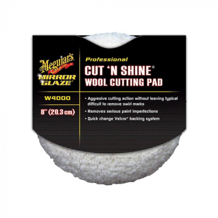 Pensule, Perii, Lavete, Bureți - Meguiar's Cut N Shine Wool Buffing Pad Blana Polish 203 Mm 1768 5644