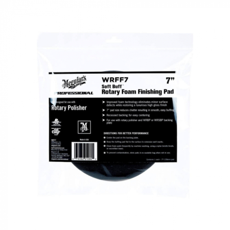 Bureți, Talere - Meguiar's Soft Buff Rotary Foam Finishing Pad 7 Burete Polish Finish Negru 17 78 Cm 459 6776