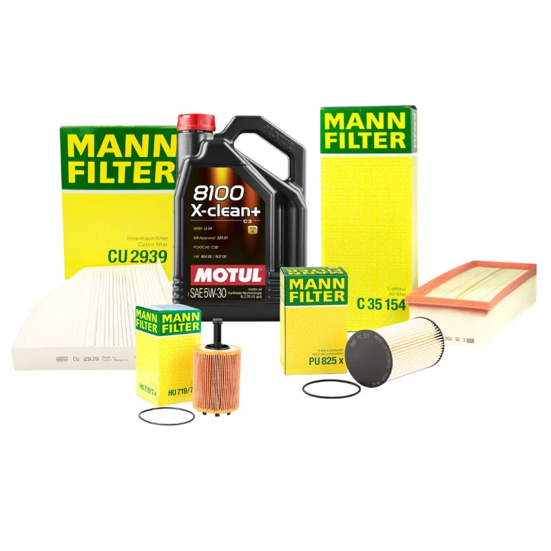 Uleiuri hidraulice - Pachet schimb ulei Motul 5L+ filtre MANN pentru grupul VAG - VW AUDI SKODA SEAT 1.9TDI, 2.0TDI