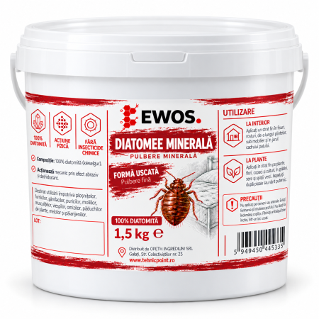 Combatere Insecte și Dăunători - diatomee-minerala-pamant-plosnite-de-pat-purici-1.5kg