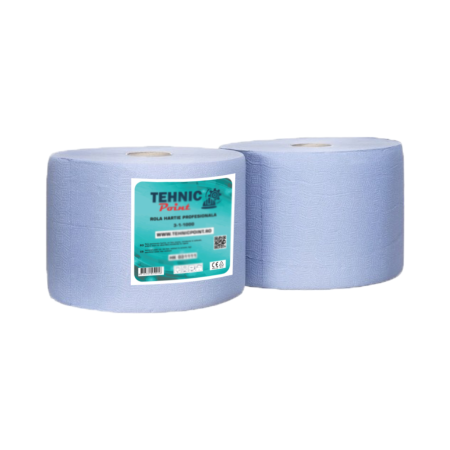 LAVETE | PROSOAPE - ROLA PROSOP PROFESIONAL ALBASTRU, 2 STRATURI, 500 FOI, 220mmx360mm, 175M, 2 ROLE/SET