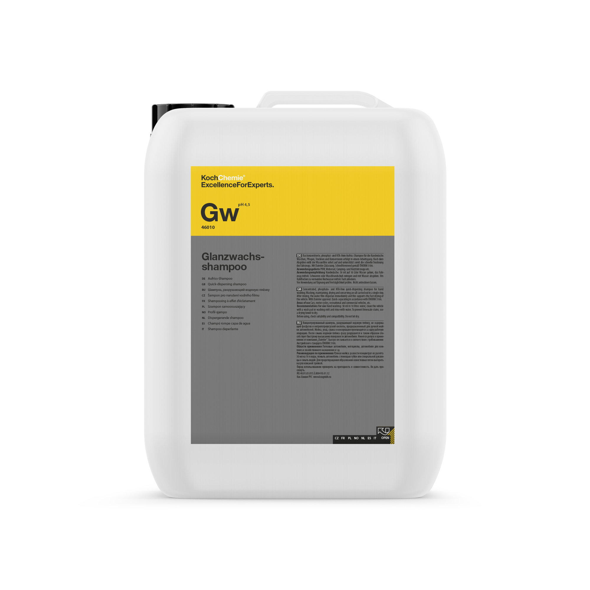 Prespalare | Spalare | Degresare - Koch-Chemie-Sampon-Auto-Concentrat-Cu-Efect-De-Protectie-Si-Luciu-Glanzwachsshampoo-GW-10GK