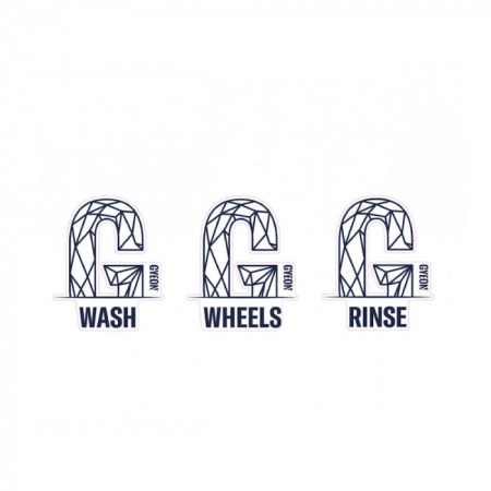 Accesorii intretinere si protectie - Set Autocolante Galeti Spalare Gyeon Wash Bucket Stickers 3Buc