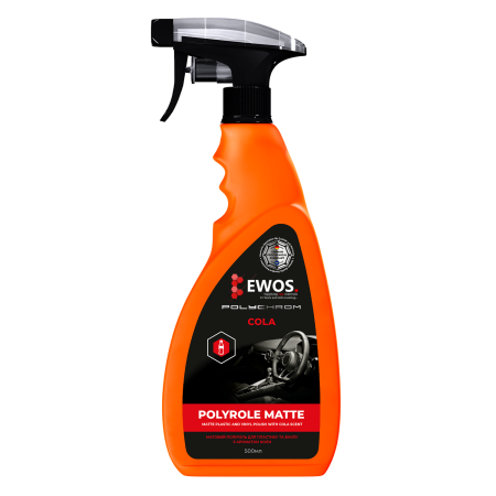Bord | Plastice Interioare - Solutie de curatat si lustruit bordul plastic sau vinil, efect mat si aroma cola, EWOS POLYCHROM Polyrole Matte 500ml