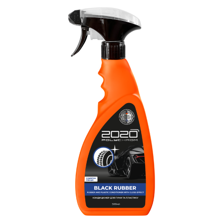 EXTERIOR AUTO - Solutie de innegrit cauciucul si plasticul pe baza de apa, Polish anvelope Black Rubber efect lucios, EWOS Polychrom 500ml