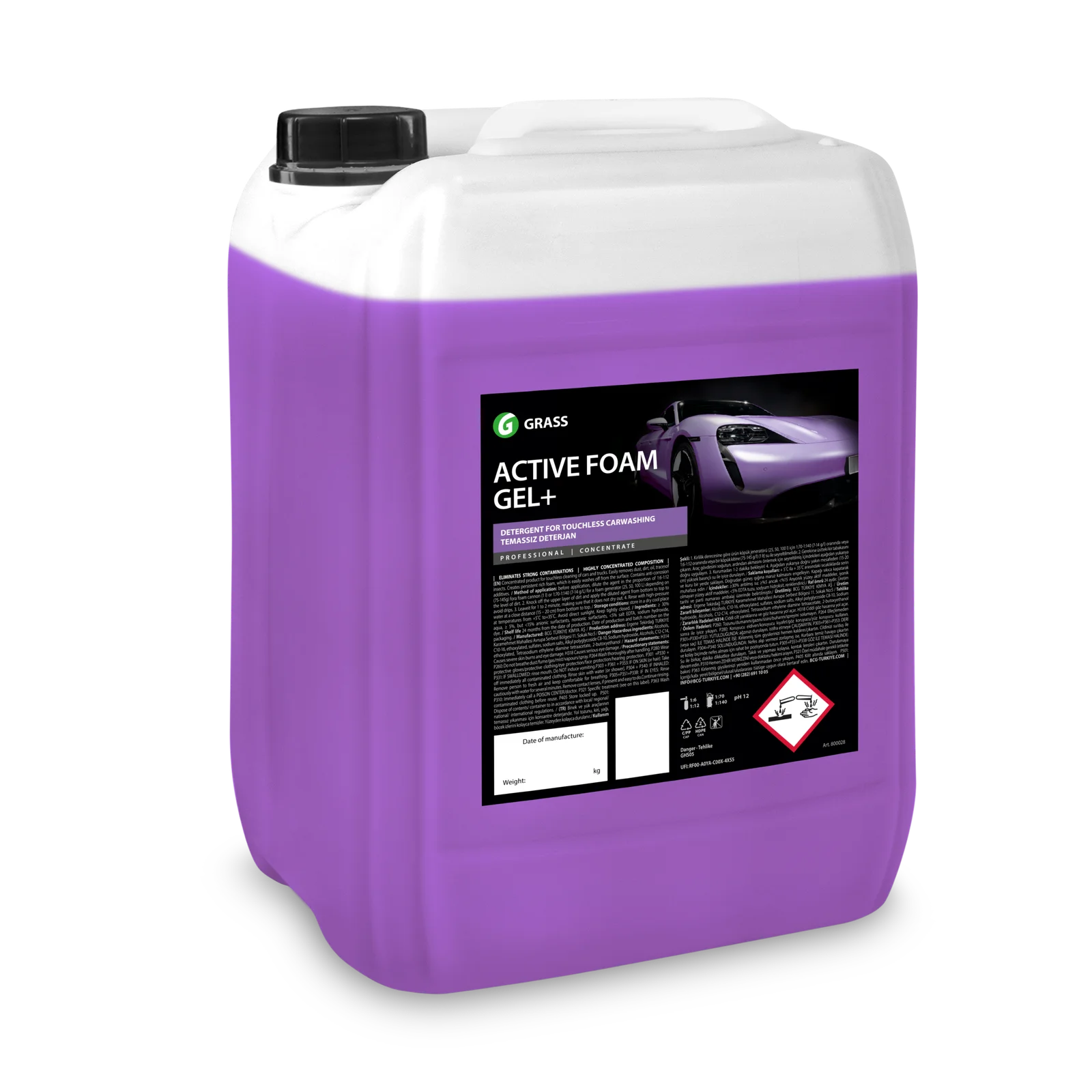 Spuma Activa - Spumă Activă Auto Concentrată, 25kg, Active Foam Gel+, GRASS