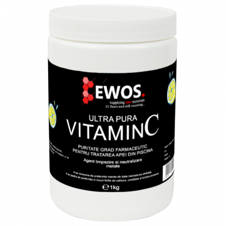 Consumabile piscina - Vitamina C piscina 1kg puritate 99, 98%, varianta premium incapsulata, cu degajare instant si defierizare rapida