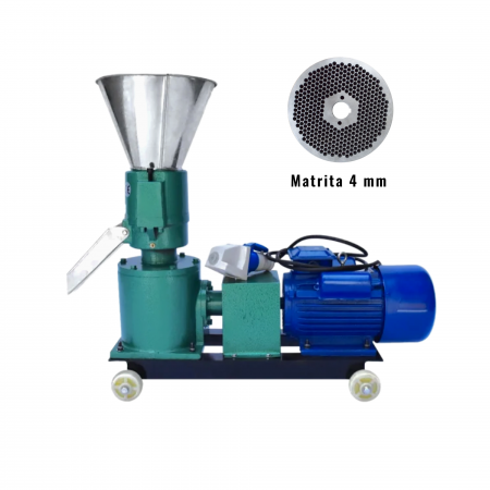 Granulatoare de furaje - Granulator Furaje KL-120 cu 1 matrita si motor 3 kW/ 1500 RPM/ 230 V/ 80 kg/h