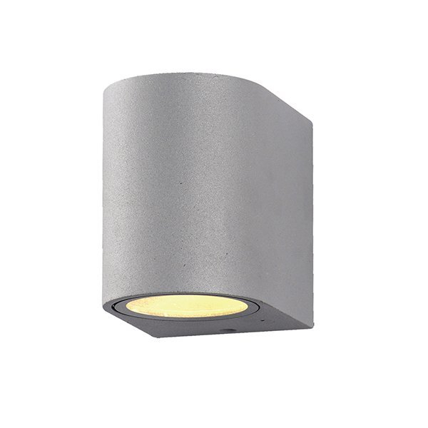 Aplica led de perete, cilindrica, corp aluminiu argintiu, soclu 1xGU10, Optonica 7433 [1]
