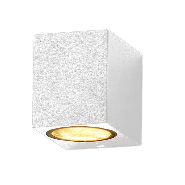 Aplica led de perete, cubica, corp aluminiu alb, soclu 1xGU10, Optonica 7435 [1]