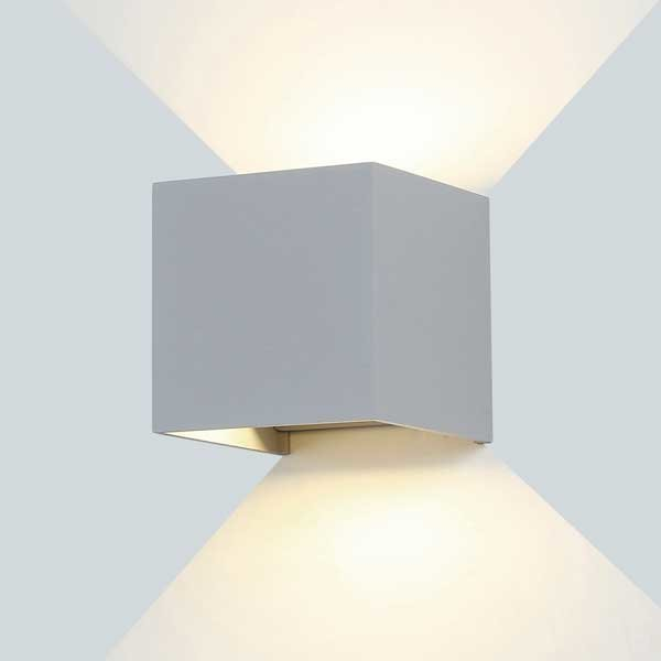 Aplica led de perete, patrata, corp gri, 6W, alb neutru, Optonica 7456 [2]