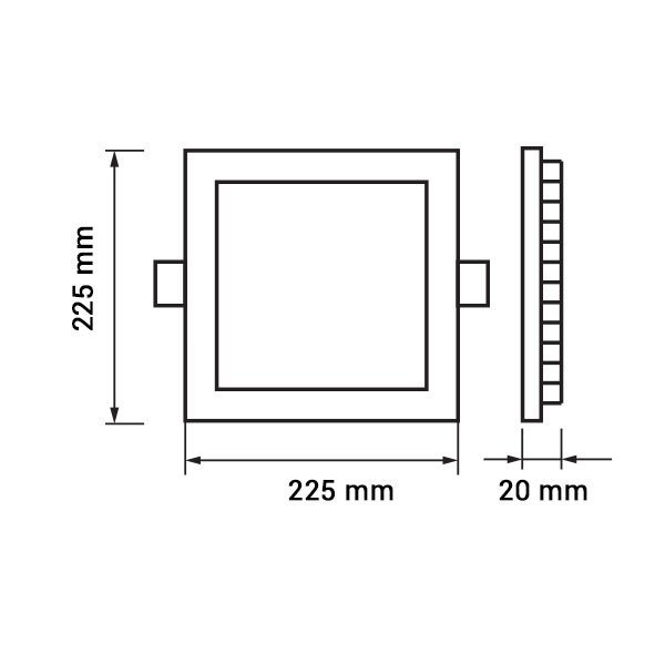 Aplica led patrata, incastrata, 18W, alb rece, Optonica 2348 [2]