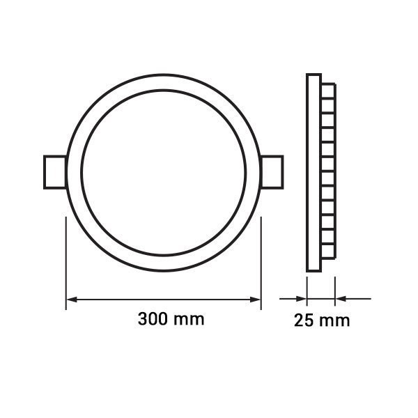 Aplica led rotunda, incastrata, 24W, alb cald, Optonica 2443 [2]