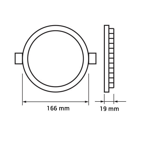 Aplica led rotunda, incastrata, 12W, alb cald, Optonica 2439 [2]