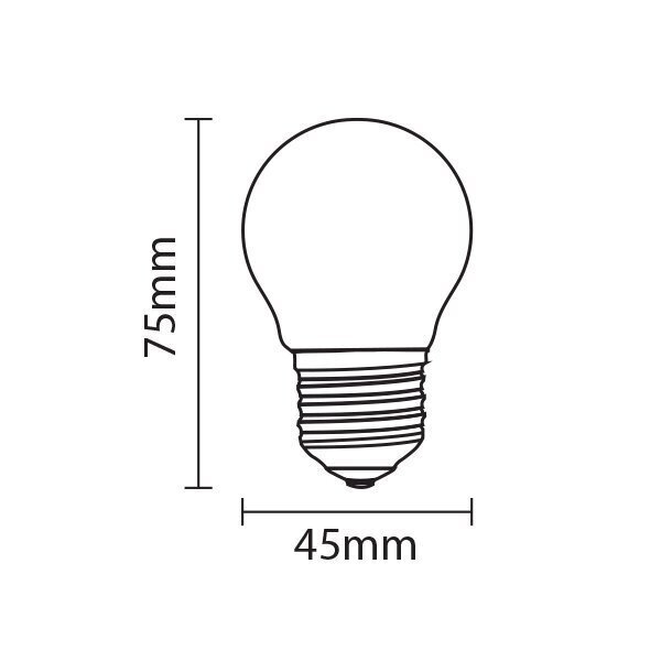 Bec led cu balon G45, soclu E27, 3.5W, alb rece, Optonica 1344 [2]