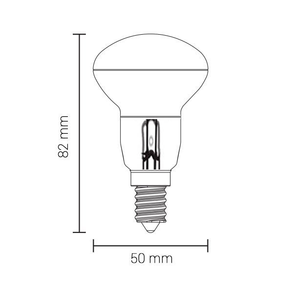 Bec led R50 cu filament, soclu E14, 5W, alb cald, Optonica 1872 [2]