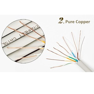 Cablu semnal video cctv FTP CAT6 PNI F06 rola 305m, aluminiu cuprat [4]