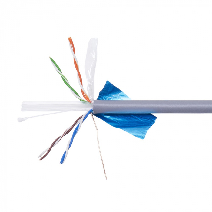 Cablu semnal video cctv FTP CAT6 PNI F06 rola 305m, aluminiu cuprat [2]