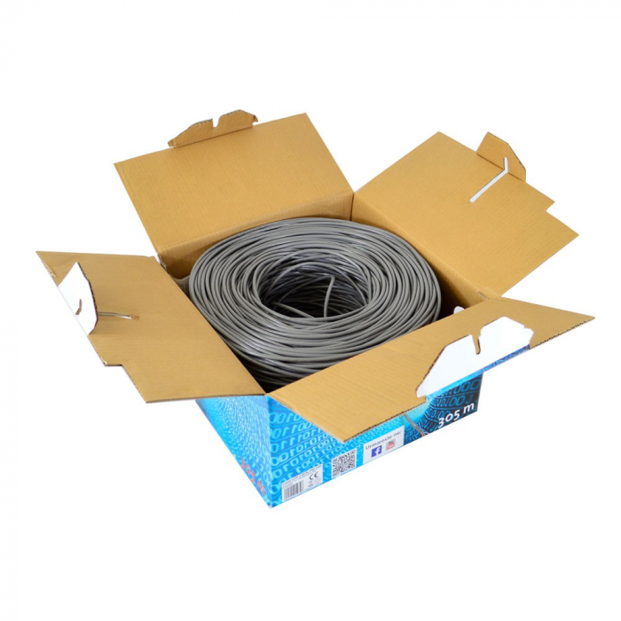 Cablu semnal video cctv UTP Cat 5e PNI-U05, 4 perechi, aluminiu cuprat [2]