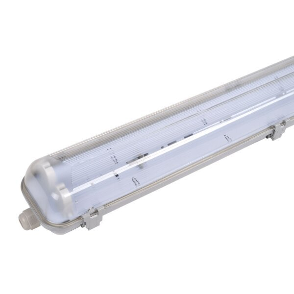 Carcasa corp iluminat industrial, liniar, cu alimentare printr-un cap pentru tuburi led T8, 2x150cm, Optonica 6657 [2]