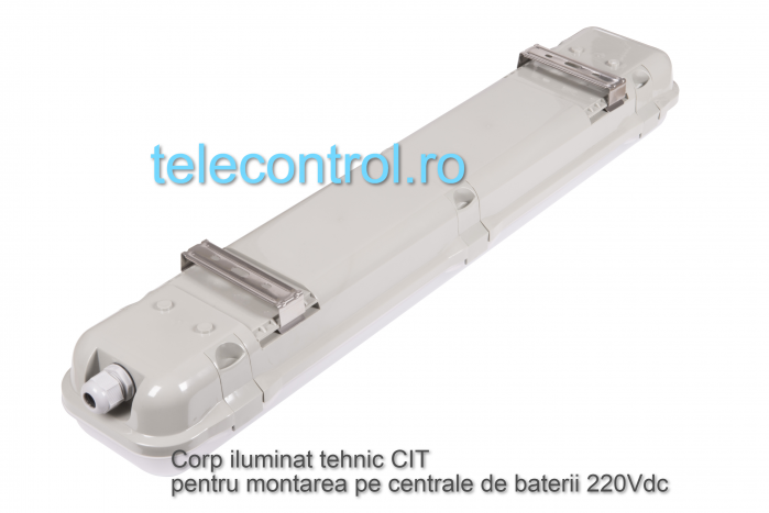 Corp iluminat industrial LED 1x120cm pentru centrala de baterii, 39W, 3200lm, 4000K, IP65, IK09, 180grade, Intelight 93109 [2]