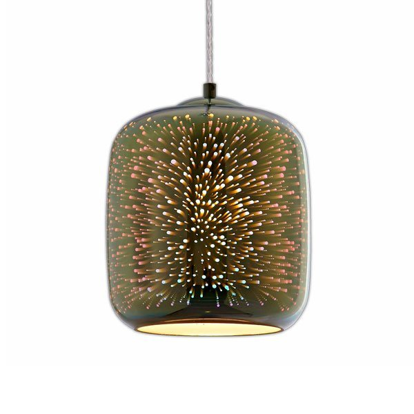 Corp led 3D, in suspensie, D200, crom, motiv artificii, Optonica 9016 [2]