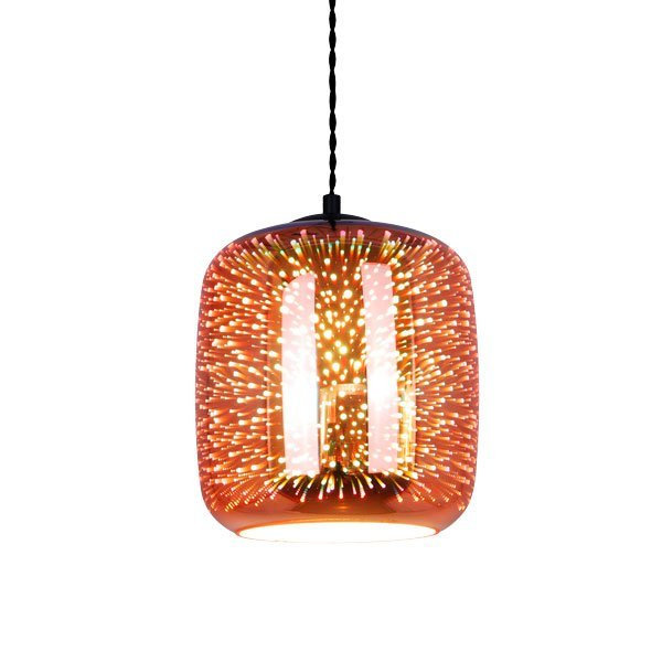 Corp led 3D, in suspensie, D200, cupru, motiv romburi, Optonica 9013 [2]