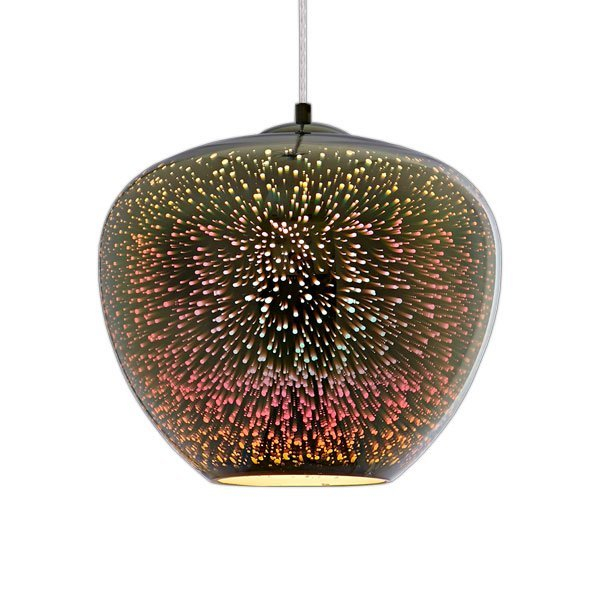 Corp led 3D, in suspensie, D290, crom, motiv artificii, Optonica 9023 [2]