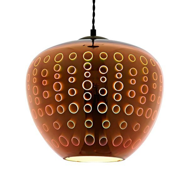 Corp led 3D, in suspensie, D290, cupru, motiv cerculete, Optonica 9022 [2]
